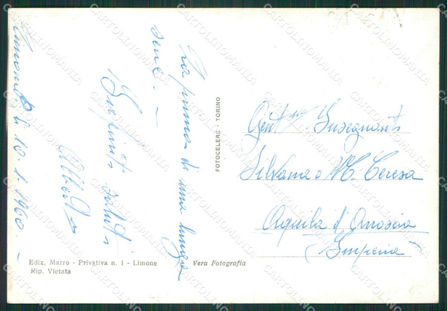 Cuneo Limone Piemonte PIEGHINE Foto FG cartolina KB2982 – retro