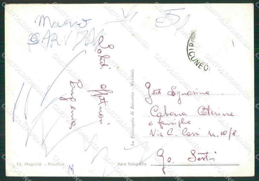 Cuneo Roccaforte Mondovì Lurisia PIEGA Foto FG cartolina KB2984 – retro