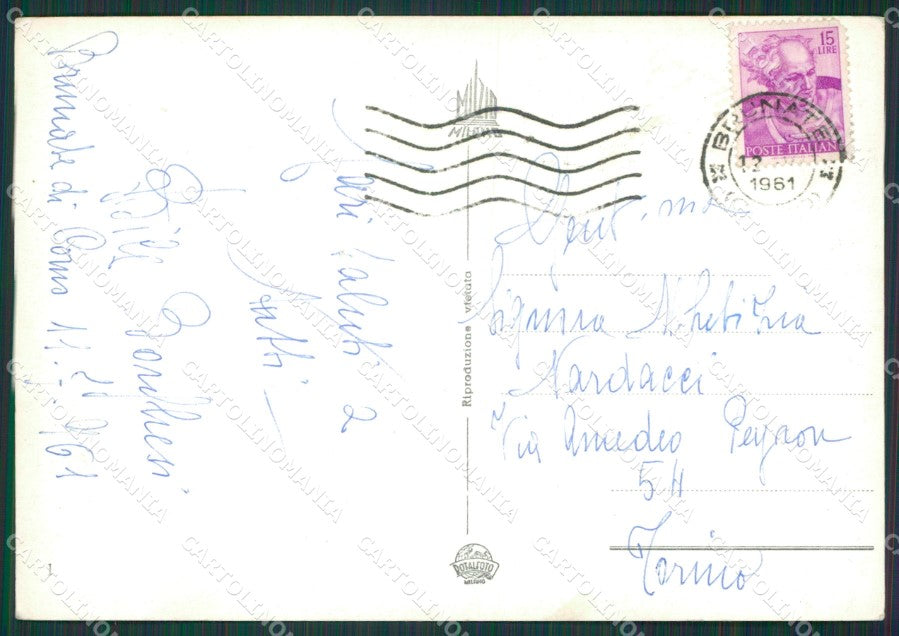 Como Brunate Lago di Como Foto FG cartolina KB2992 – retro