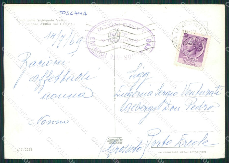 Como Lanzo d'Intelvi Sighignola Lago di Lugano Auto Foto FG cartolina KB2994 – retro