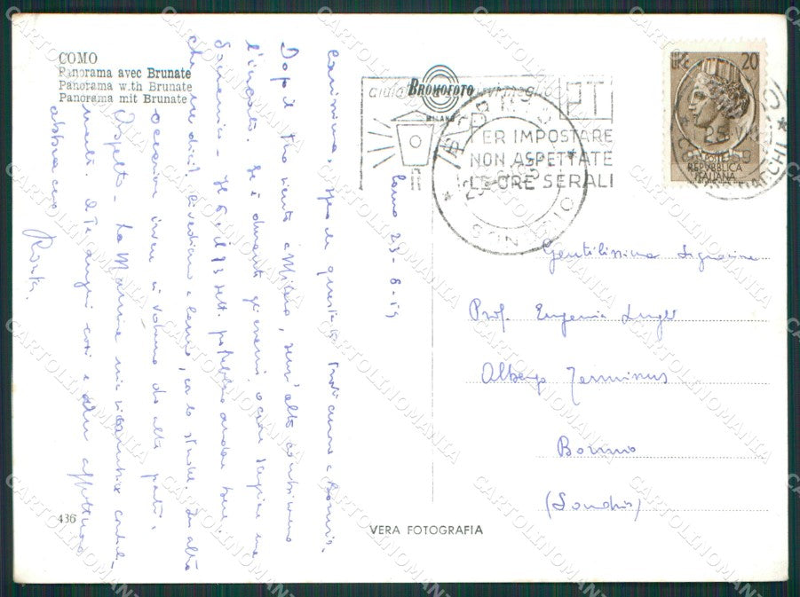 Como Brunate Foto FG cartolina KB3005 – retro