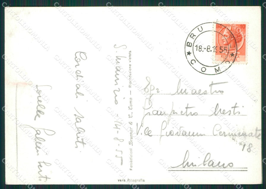 Como Brunate San Maurizio Faro Foto FG cartolina KB3006 – retro
