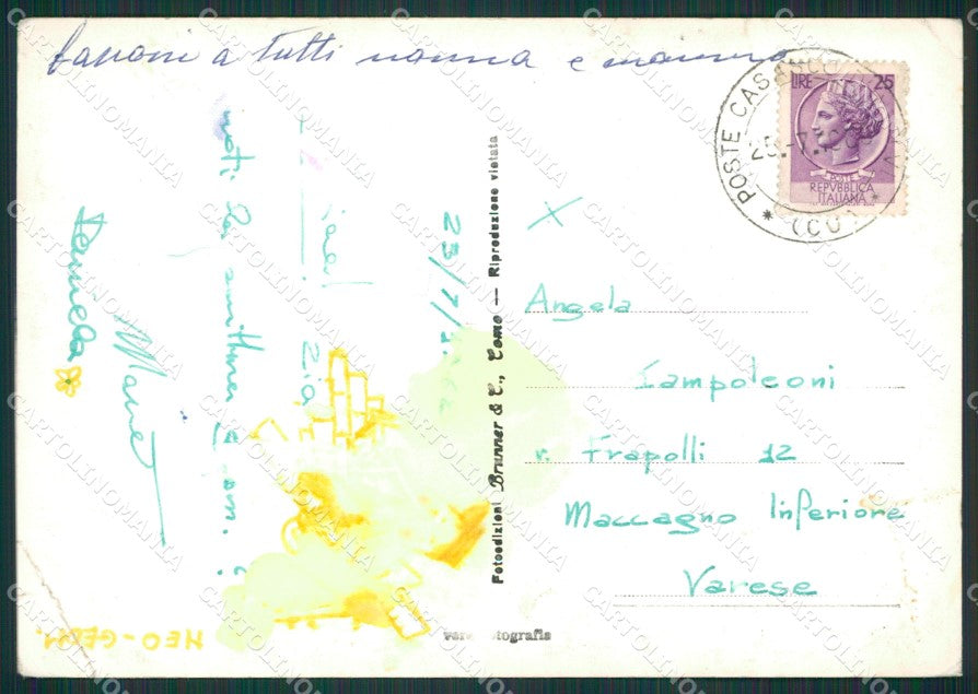 Como Casasco Valle d'Intelvi Lago di Como PIEGA Foto FG cartolina KB3014 – retro