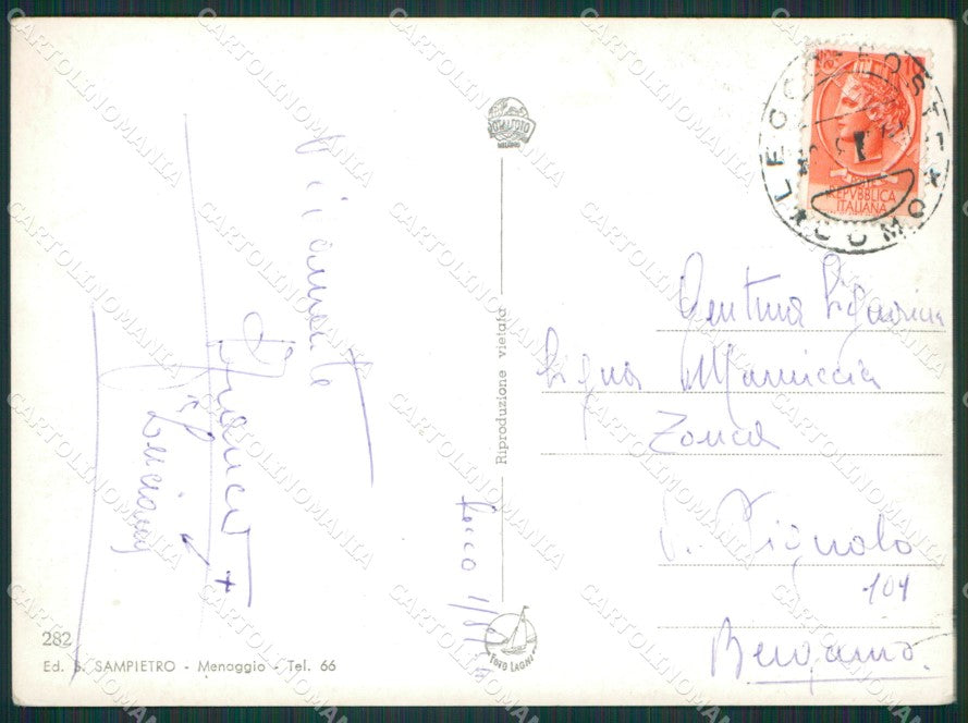 Como Lago di PIEGHINA Foto FG cartolina KB3015 – retro
