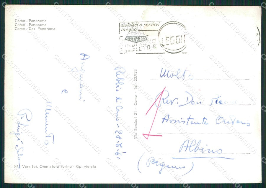 Como Città Lago di MACCHIA Foto FG cartolina KB3016 – retro