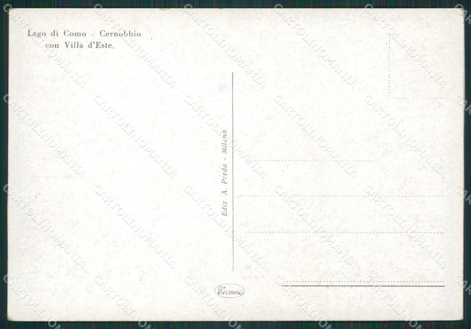 Como Cernobbio PIEGHINA FG cartolina KB3025 – retro