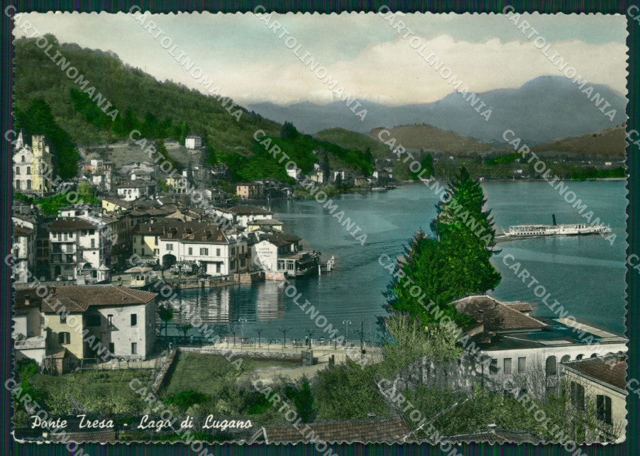 Varese Ponte Tresa Lago di Lugano PIEGA Foto FG cartolina KB3031 – fronte