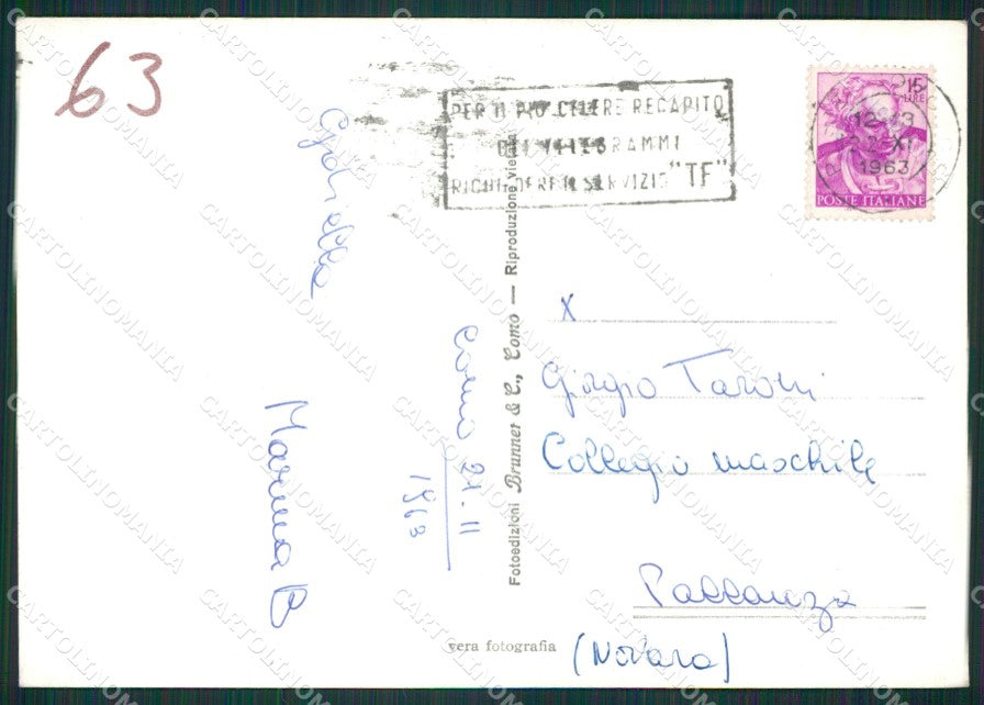 Como Città Lago di Foto FG cartolina KB3045 – retro
