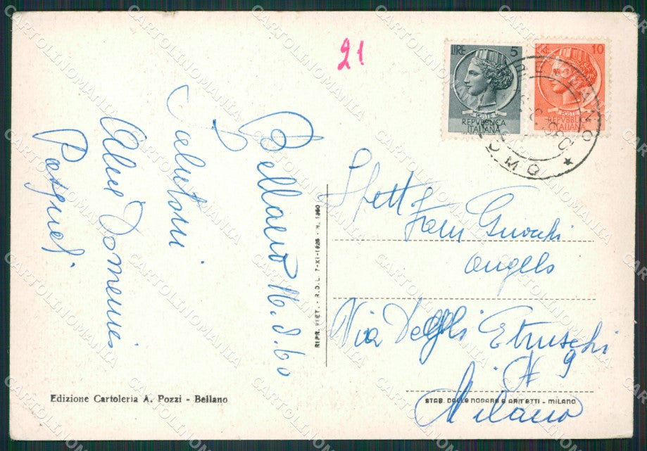Lecco Bellano Lago di Como FG cartolina KB3053 – retro
