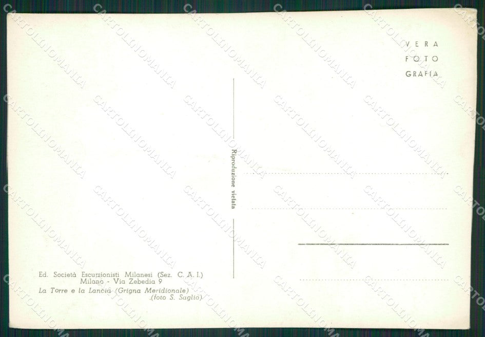 Lecco Grigna Meridionale Foto FG cartolina KB3066 – retro