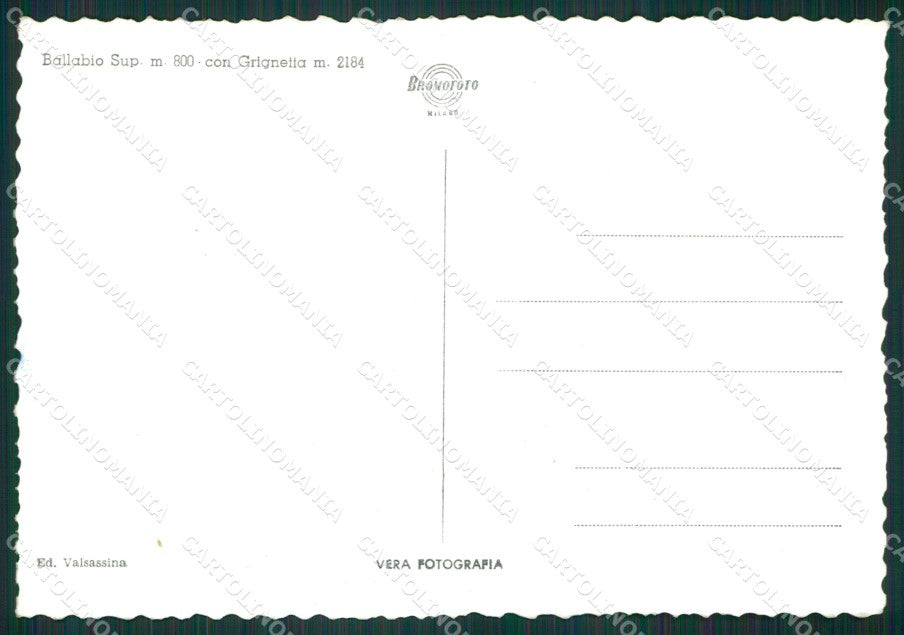 Lecco Ballabio Superiore Grignetta Foto FG cartolina KB3071 – retro