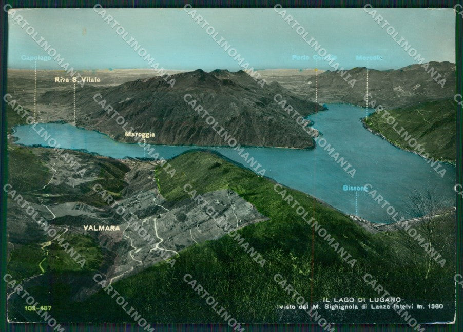 Como Lanzo d'Intelvi Sighignola Lago di Lugano PIEGHINA Foto FG cartolina KB3088 – fronte