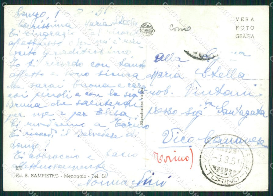 Como Lanzo d'Intelvi Lago di Lugano MACCHIA Foto FG cartolina KB3102 – retro
