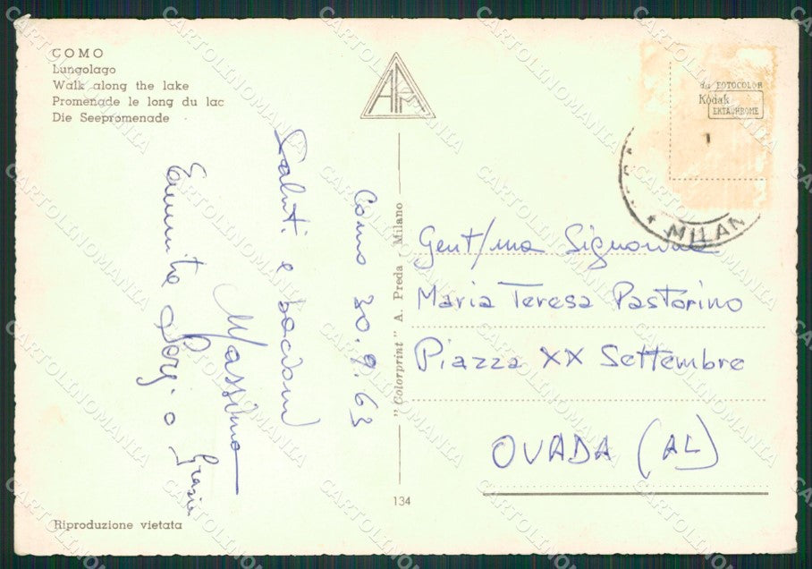 Como Città Lago di Foto FG cartolina KB3105 – retro