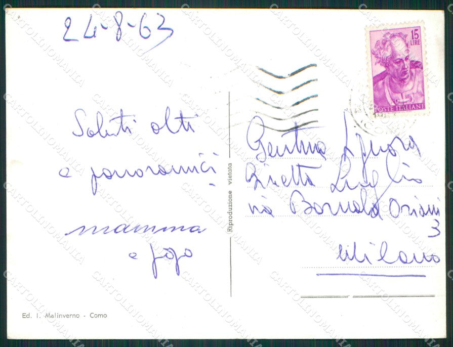 Como Brunate San Maurizio Faro Foto FG cartolina KB3114 – retro