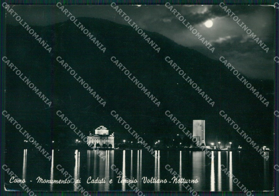 Como Città Lago di Chiaro di Luna Volta PIEGHINA Foto FG cartolina KB3115 – fronte