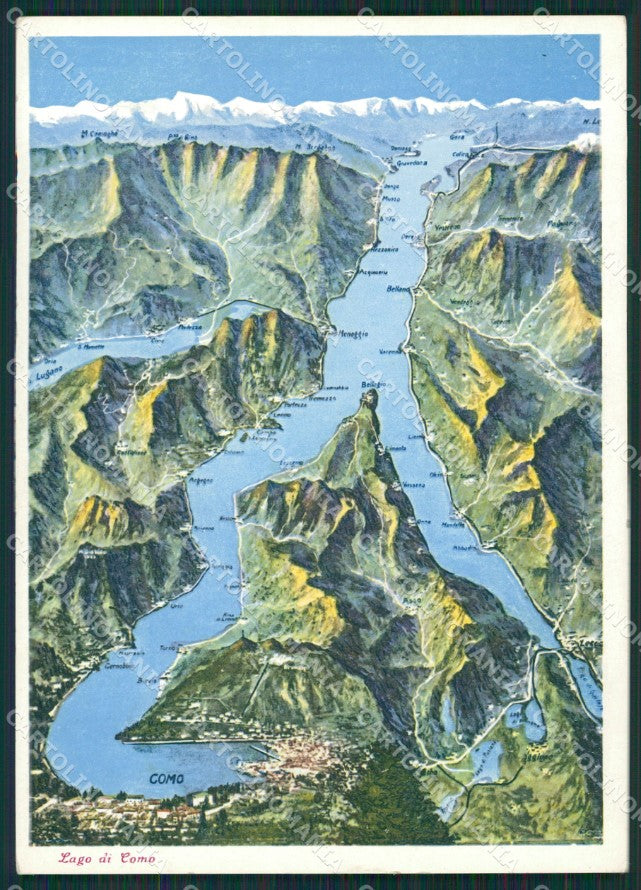 Como Lago di Mappa FG cartolina KB3142 – fronte