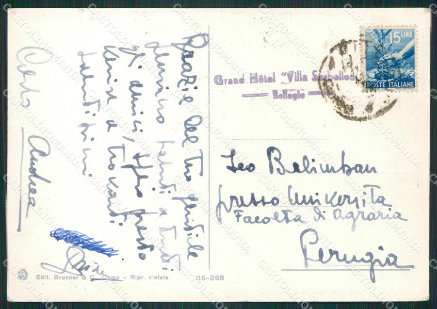 Como Bellagio PIEGHINA FG cartolina KB3144 – retro