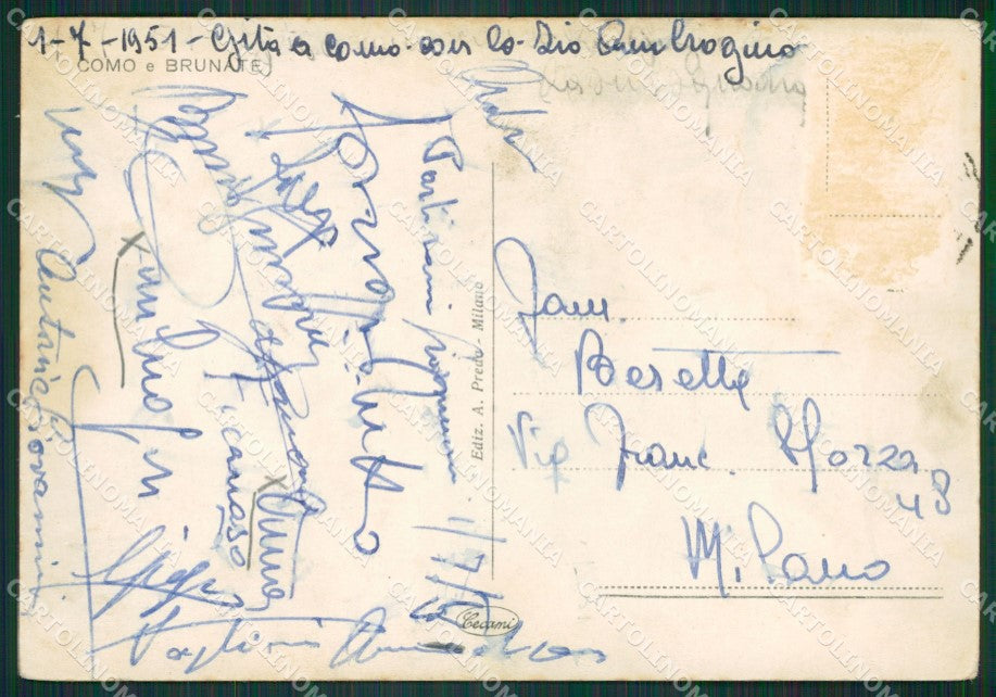 Como Brunate Lago di Como FG cartolina KB3147 – retro