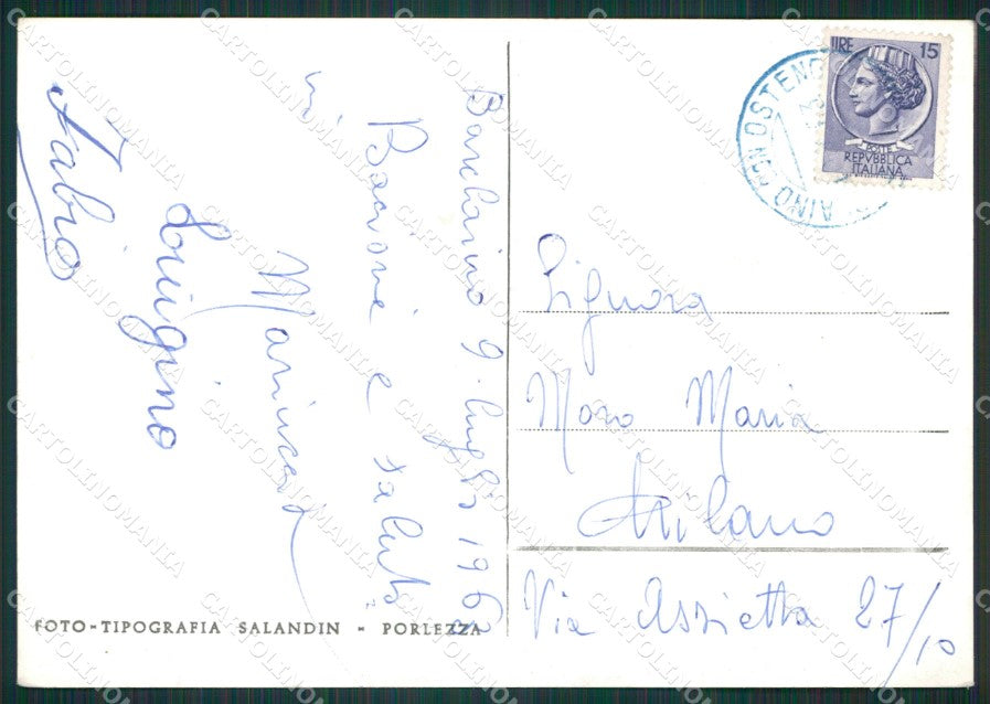 Como Valle Intelvi Lugano Lago di Foto FG cartolina KB3154 – retro