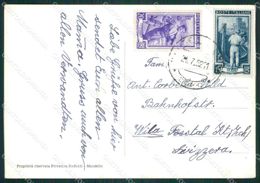 Lecco Mandello del Lario Lago di Como PIEGHINA Foto FG cartolina KB3157 – retro