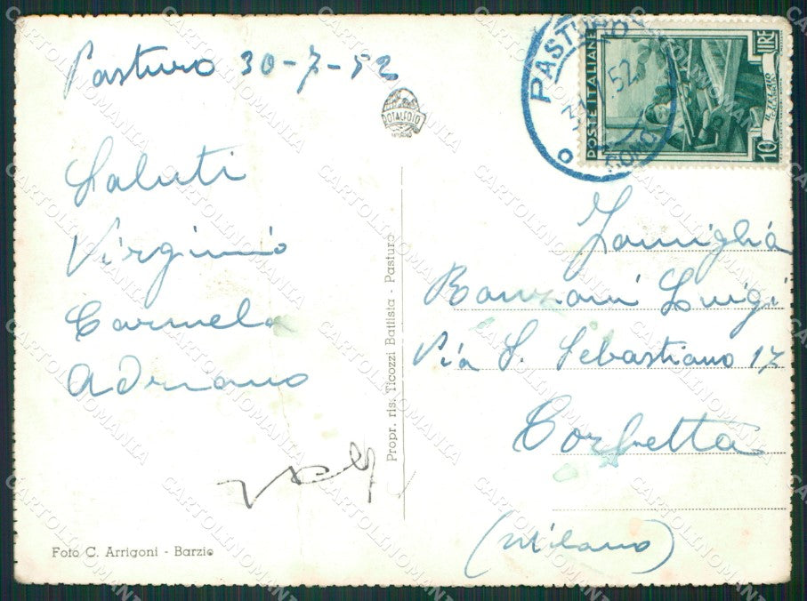 Lecco Pasturo Baiedo Grigna PIEGATA Foto FG cartolina KB3162 – retro