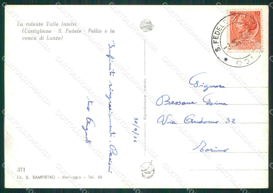 Como Valle Intelvi Castiglione San Fedele Pellio Foto FG cartolina KB3179 – retro