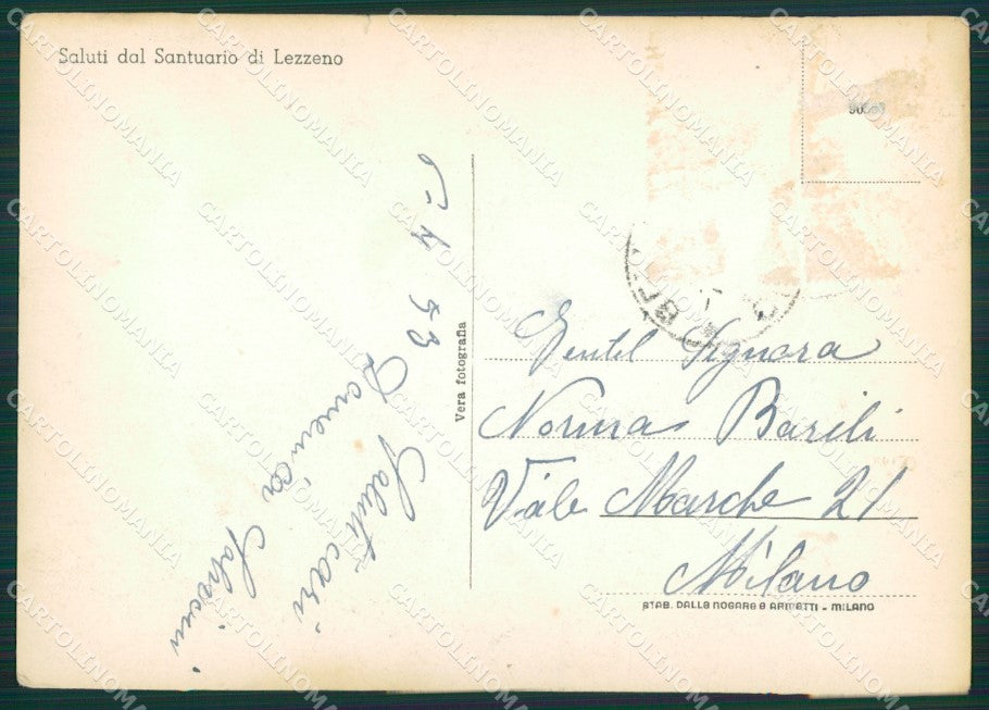 Como Lezzeno STRAPPINI Foto FG cartolina KB3184 – retro
