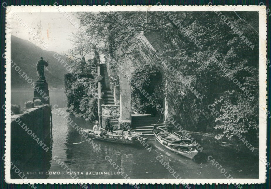 Como Punta Balbianello Lago di STRAPPINO ABRASA PIEGA Foto FG cartolina KB3187 – fronte