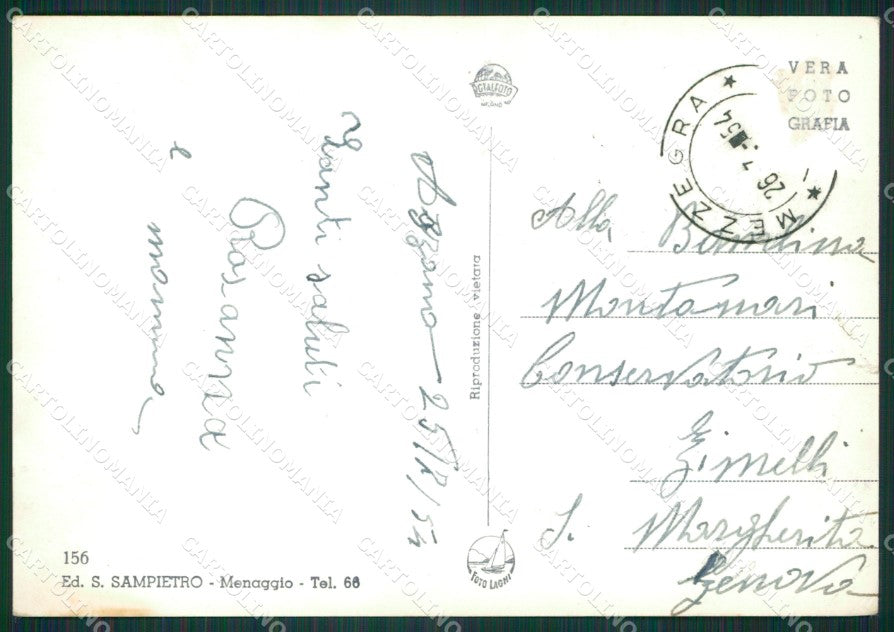 Como Bellagio Tramezzina Lago di Como STRAPPINO Foto FG cartolina KB3189 – retro