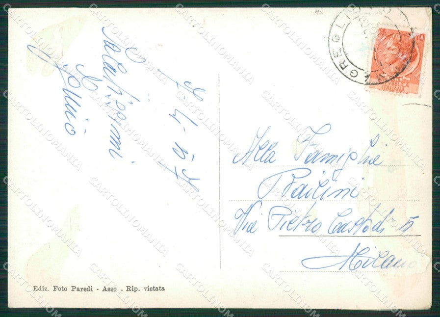 Como Magreglio Madonna del Ghisallo ABRASA Foto FG cartolina KB3190 – retro