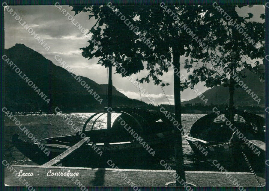Lecco Lago di Como Barche Foto FG cartolina KB3227 – fronte