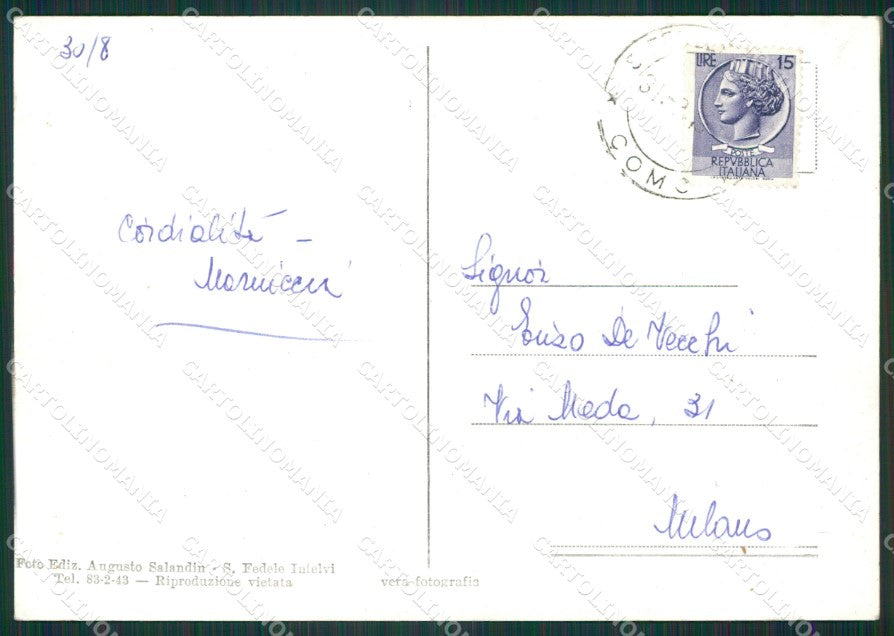 Como Ponna Intelvi Lago di Lugano Foto FG cartolina KB3244 – retro