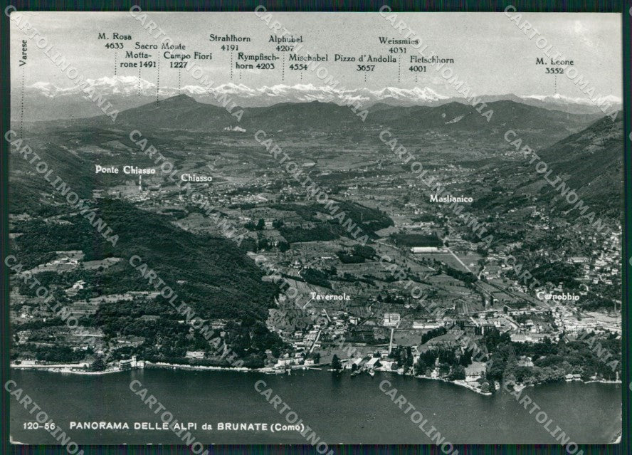 Como Brunate Mappa Foto FG cartolina KB3250 – fronte