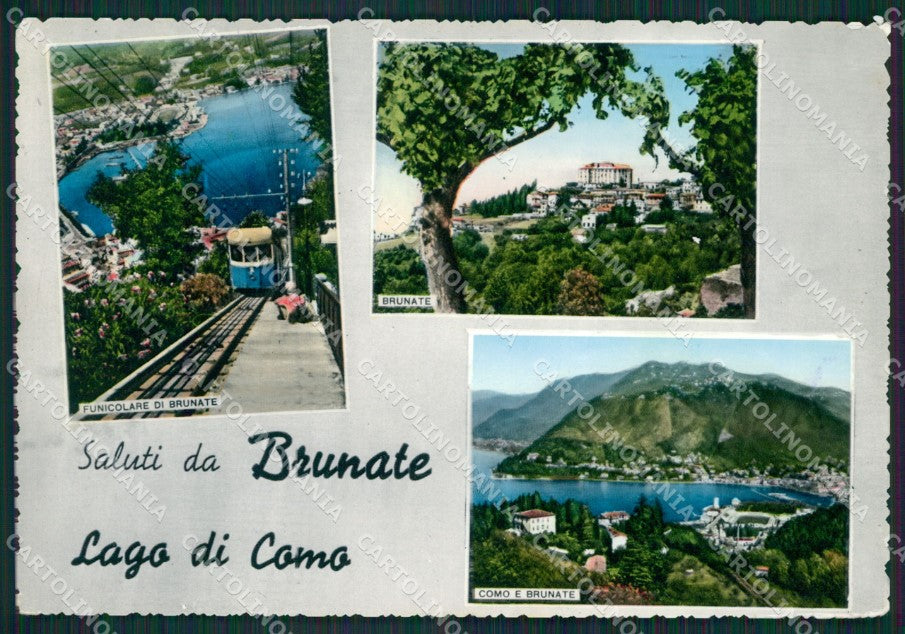 Como Brunate Saluti da Lago di Como Funicolare Foto FG cartolina KB3251 – fronte