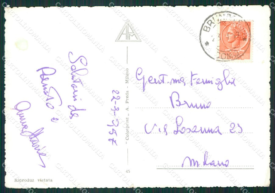 Como Brunate Saluti da Lago di Como Funicolare Foto FG cartolina KB3251 – retro