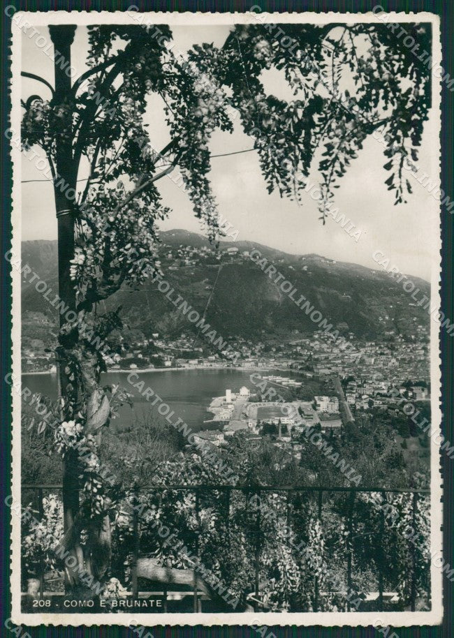 Como Brunate Lago di Como PIEGA Foto FG cartolina KB3260 – fronte