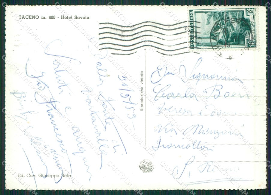 Lecco Taceno PIEGHINA Foto FG cartolina KB3266 – retro