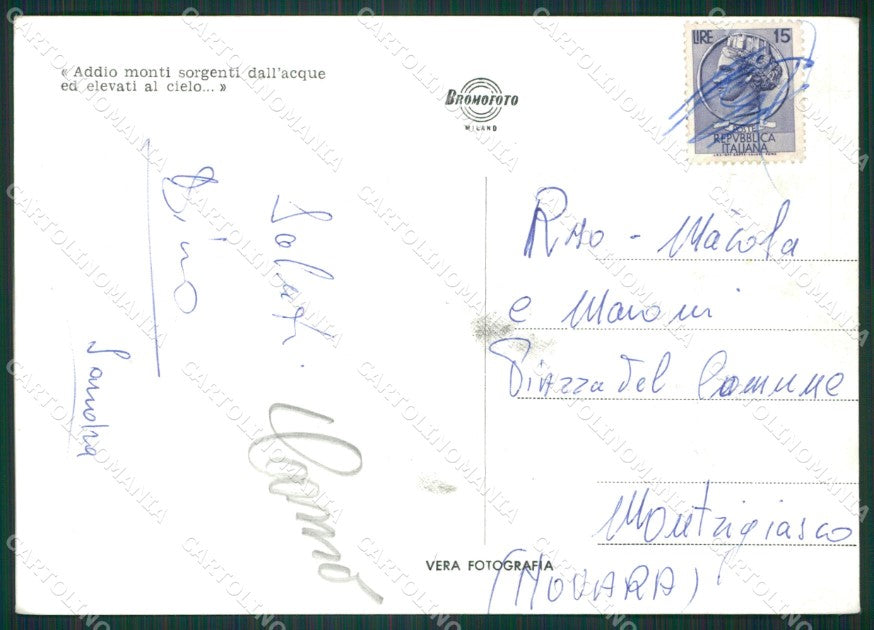 Como Lago di Chiaro di Luna Barca Promessi Sposi Foto FG cartolina KB3272 – retro