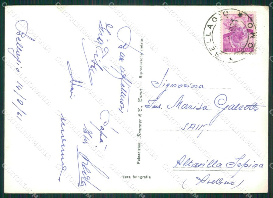 Como Bellagio Lago di Como Foto FG cartolina KB3293 – retro