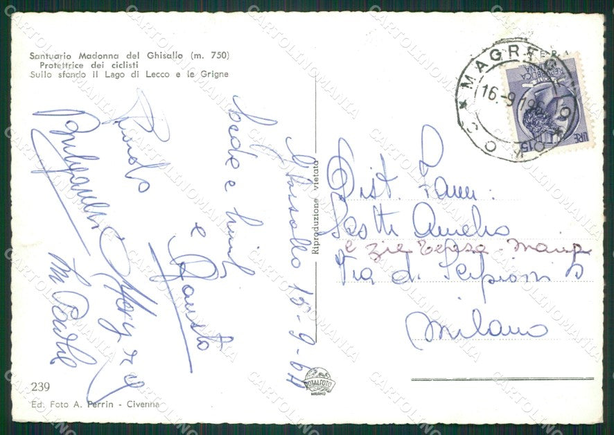 Como Magreglio Madonna del Ghisallo Lago di Como Foto FG cartolina KB3295 – retro