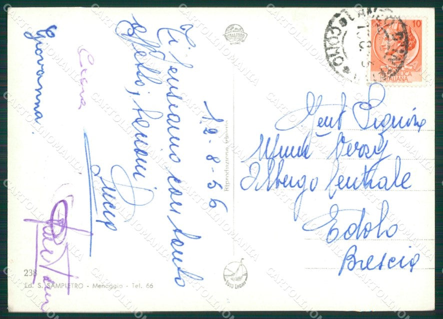 Como Lanzo d'Intelvi Laghetto Casle PIEGHINA Foto FG cartolina KB3296 – retro