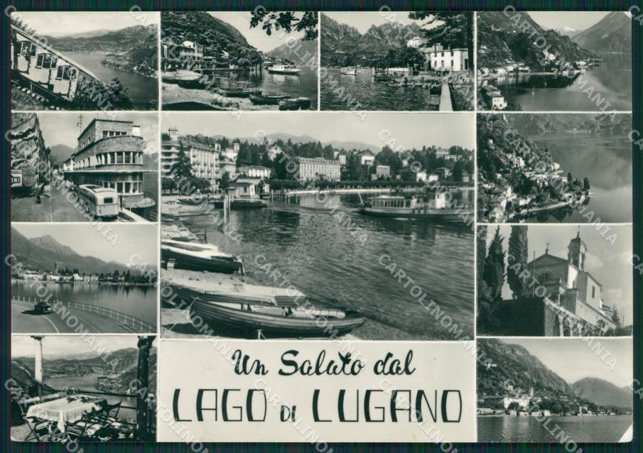 Como Lago di Lugano Saluti da PIEGA Foto FG cartolina KB3299 – fronte