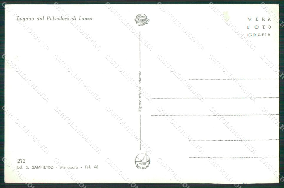 Como Lanzo d'Intelvi Lugano Lago di Foto FG cartolina KB3303 – retro