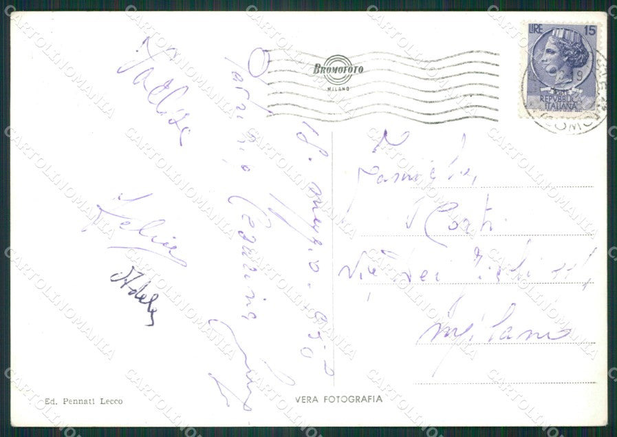 Lecco Piani Resinelli Lago di Lecco Foto FG cartolina KB3309 – retro