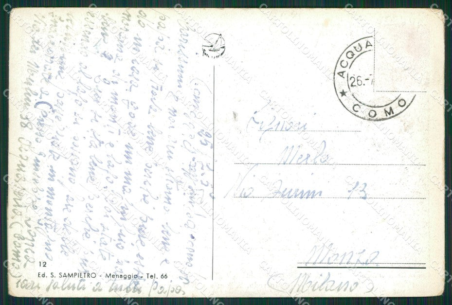 Como Acquaseria Molveno Santa Maria Rezzonico Lago di Como FG cartolina KB3311 – retro