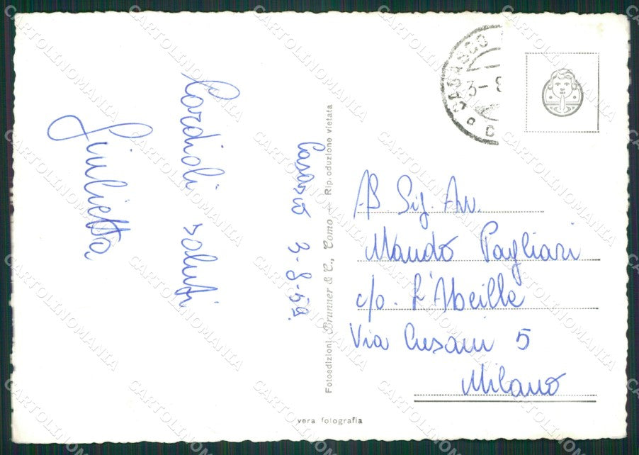 Como Casasco d'Intelvi Lago di Como Foto FG cartolina KB3318 – retro