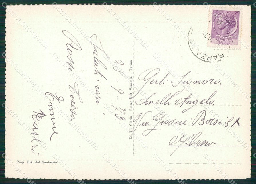 Lecco Barzago Madonna di Bevera FG cartolina KB3331 – retro