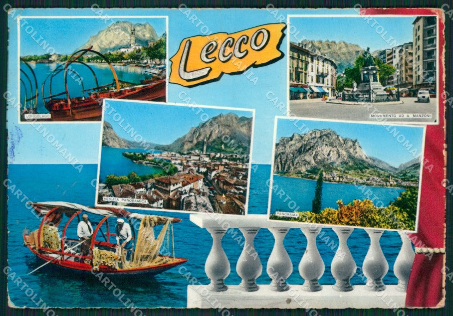 Lecco Città PIEGATA Foto FG cartolina KB3333 – fronte