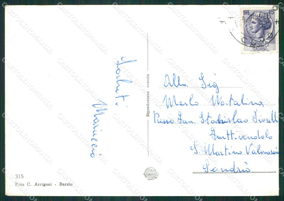 Lecco Introbio Valsassina PIEGA Foto FG cartolina KB3337 – retro
